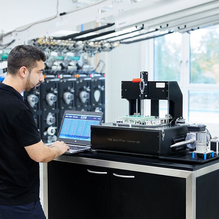 Electronic component repair for winding machines performed by an SSM specialist to maintain machine efficiency and reduce downtime.